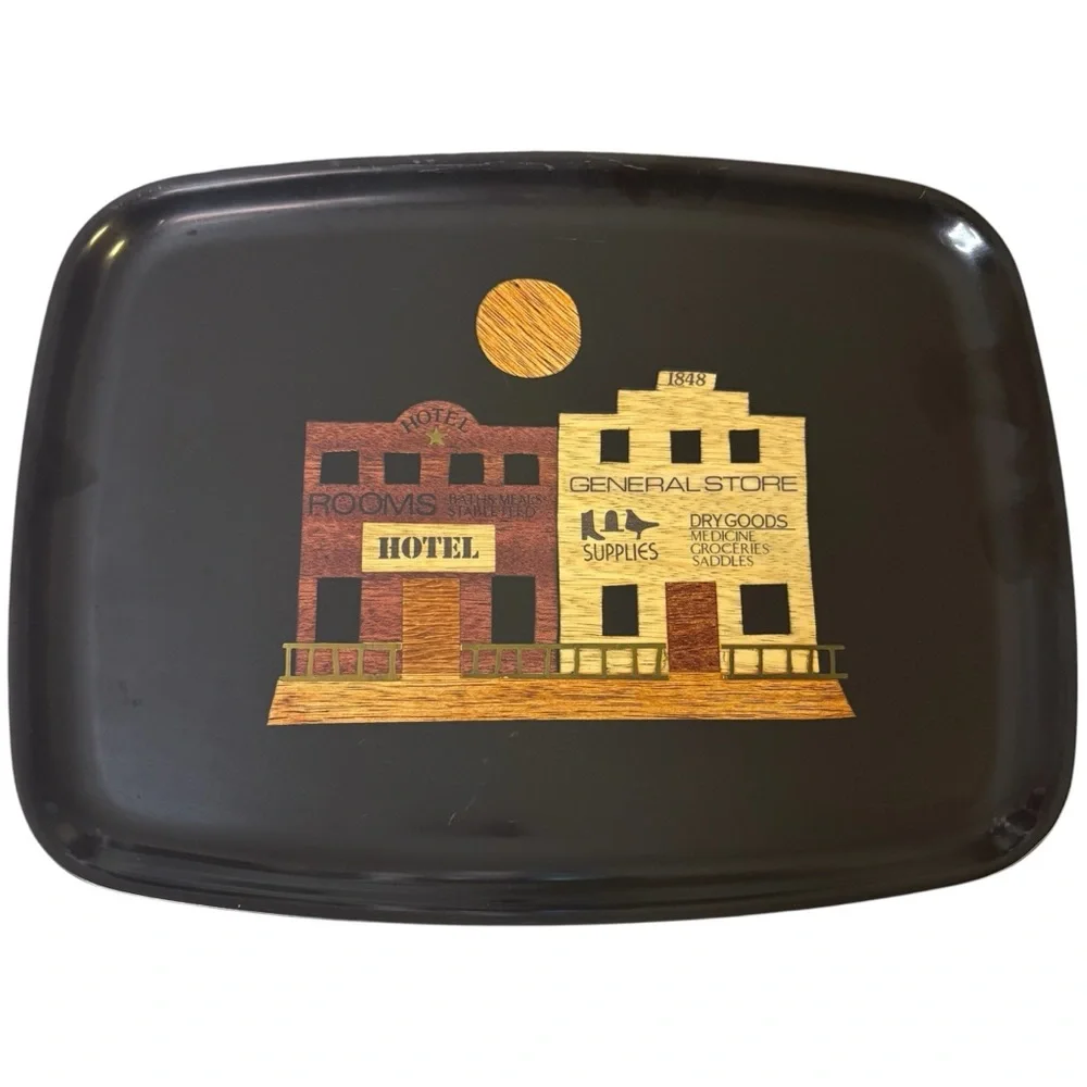 Couroc of Monterey Plates and Tray Lot of 4